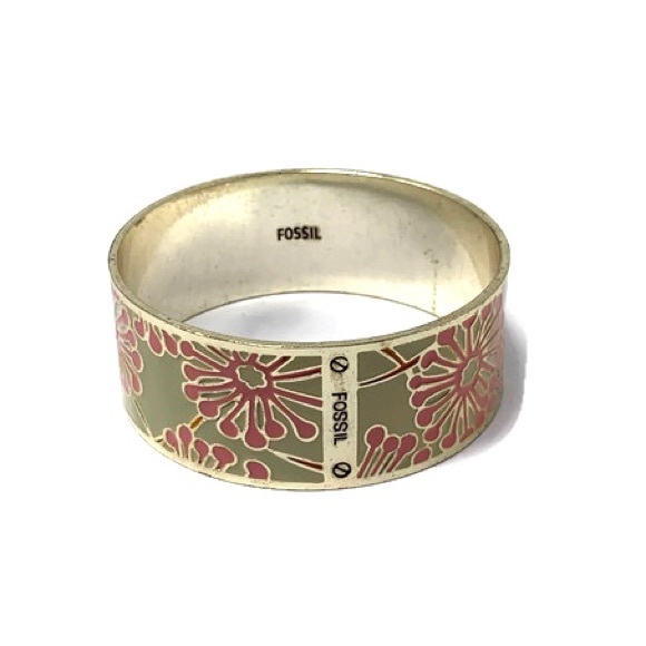 🌸🌹Fossil Brand🌹🌸 Dandelion Wide Enamel Bangle - Picture 1 of 5